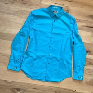 Express 1MX Fitted Long Sleeve Button Down